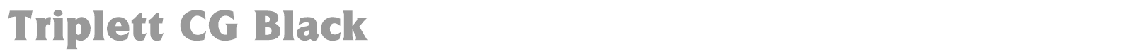 Triplett CG Black font preview